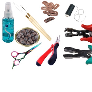 Tools Hairextensions and wefts