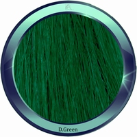 Straight human hair extensions 50 cm. Color: DARK GREEN