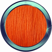 Straight human hair extensions 50 cm. Color: DARK ORANGE