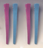 Plastic Clip, size L - Blue-Black-Red