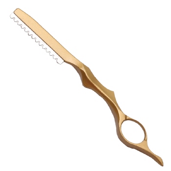Haarsnijmes Stainless Steel, kleur Gold incl. mesje