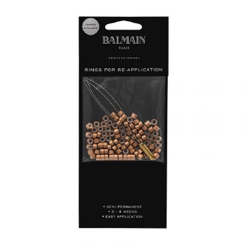 Balmain Extension Soft Rings, kleur: donker bruin