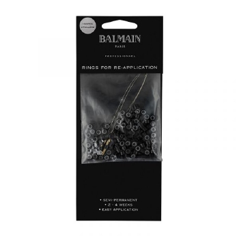 Balmain Extension Soft Rings, kleur: zwart