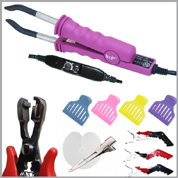 Hairextensions warmtetang set voor keratine bondings L-618