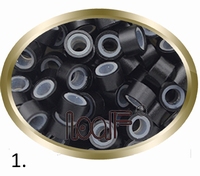 Micro Ring aluminium siliconen type. kleur *1-Zwart