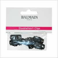 Double Hair clips 10 stuk - Zwart