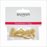 Double Hair clips 10 stuk - Beige