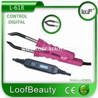 Hairextensions Eisen, LCD regelbare Temperatur, Pink