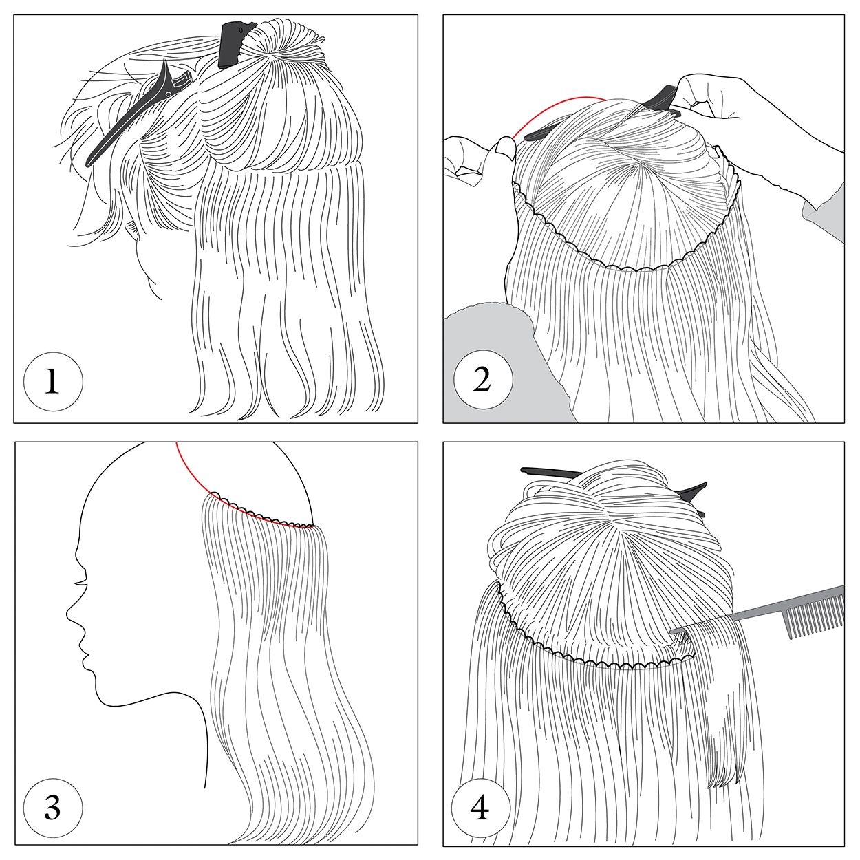 Hair Dress 100% Human Hair 55 cm. Kleur: Milan