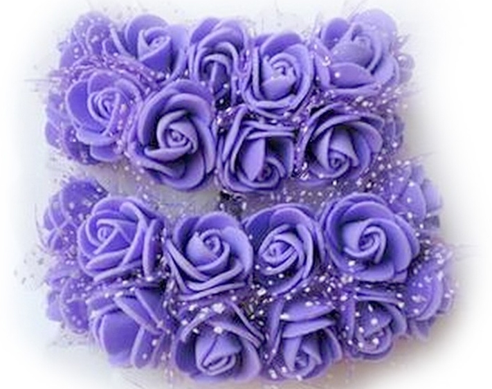 Rose PE foam Ø 2.2 cm, Color: Purple