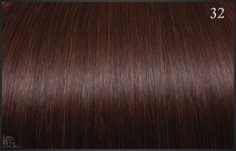 Eurosocap extensions, Kleur 32 (Intens mahonie) 50 cm.