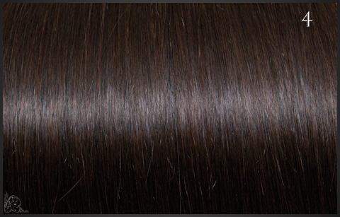 Eurosocap extensions, Kleur 4 (DonkerKastanjebruin) 50 cm