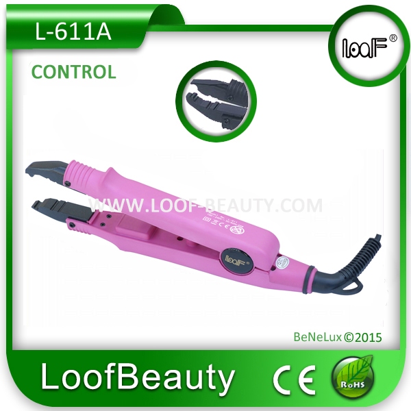 Hairextensions Iron, color Pink, A-type smelt tip