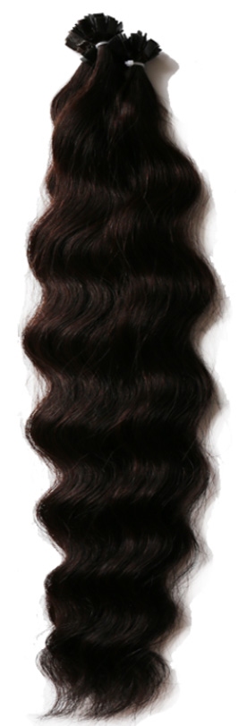 LUXURY Virgin Wavy 50/55 cm., #2 dark brown