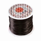Elastic stretchy thread, 10 meter, Ø 0,8 mm., color: black