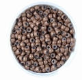 Nano silicone rings 3.0*1.0*2.5 mm, color: Light brown - 11