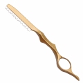 Haarsnijmes Stainless Steel, kleur Gold incl. mesje