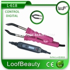 Hairextensions Eisen, LCD regelbare Temperatur, Pink
