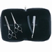 Leather scissor case, 4 pockets for 5
