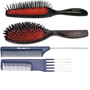 Hairextension brushes and combs