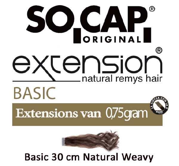 Socap 30/35 cm. natural wavy