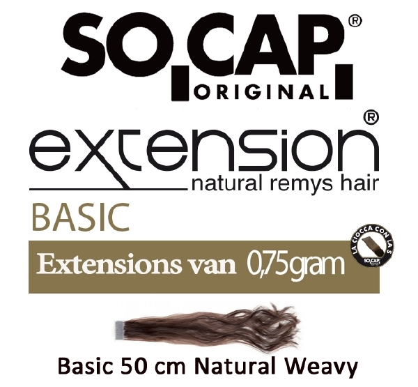Socap 50/55 cm. natural wavy